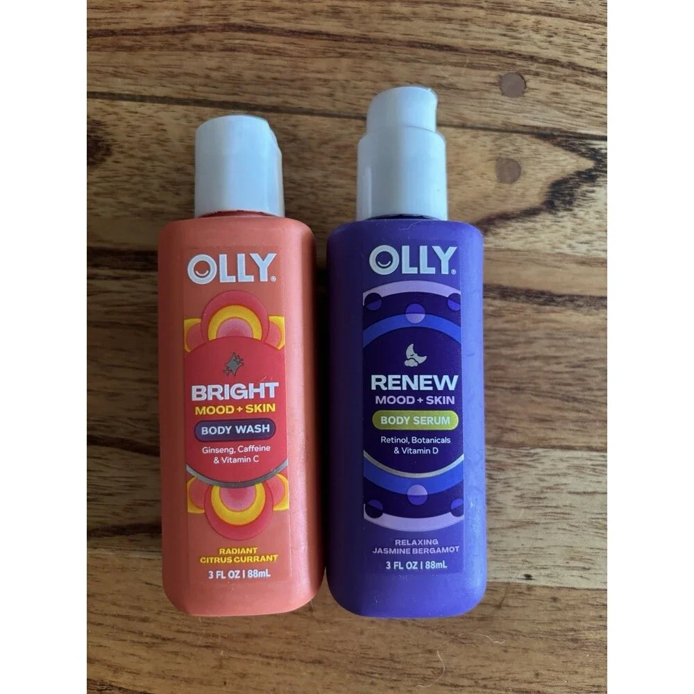 10 Pc Olly Bundle. 5 Renew Body Serum (3 oz) & 5 Bright Body Wash (3 oz)